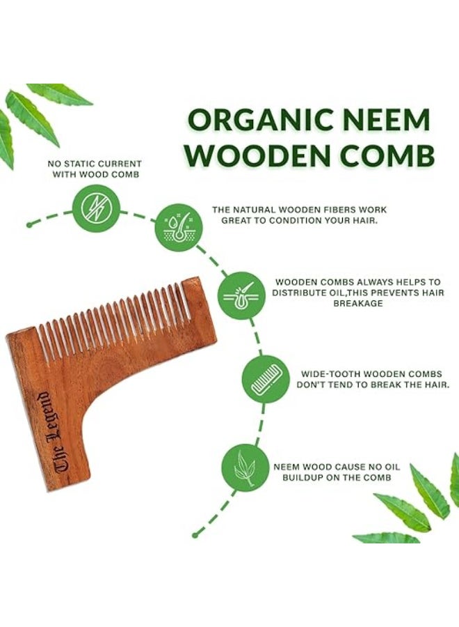 The Legend Organic Pure Neem Wood Comb (Beard Shaper) - Image 3